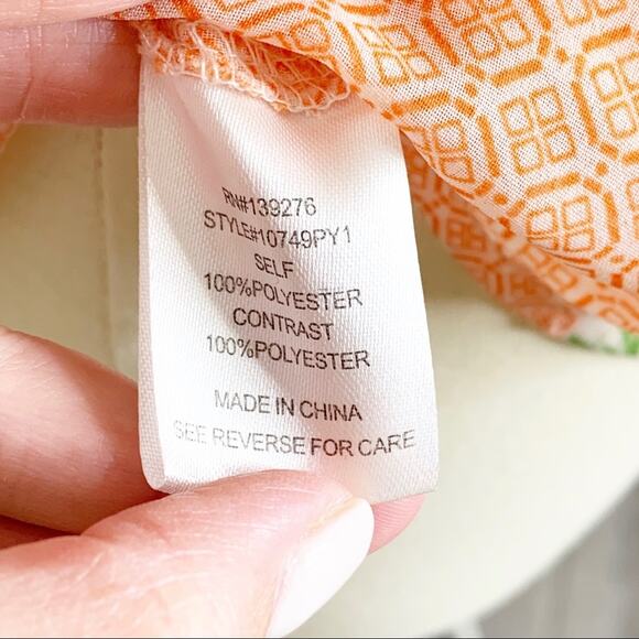 Daniel Rainn Crochet Floral Peplum Top Pink Green Yellow Small - Picture 8 of 8